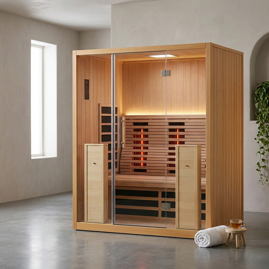 LumaTherm PureGlow Infrared Sauna Cabin — Studio Shot